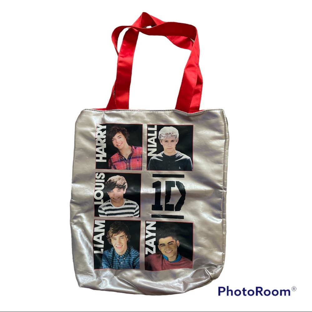 One Direction Silver Metallic Tote Bag